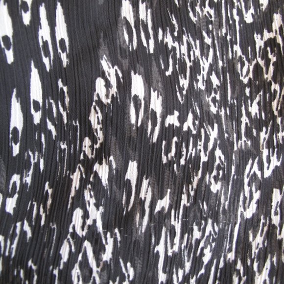 EXPRESS Black and White Chiffon Blouse - Picture 11 of 14